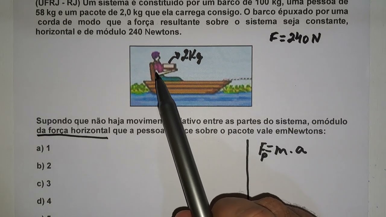 Exercícios sobre Força (Segunda Lei de Newton)- Aula 03