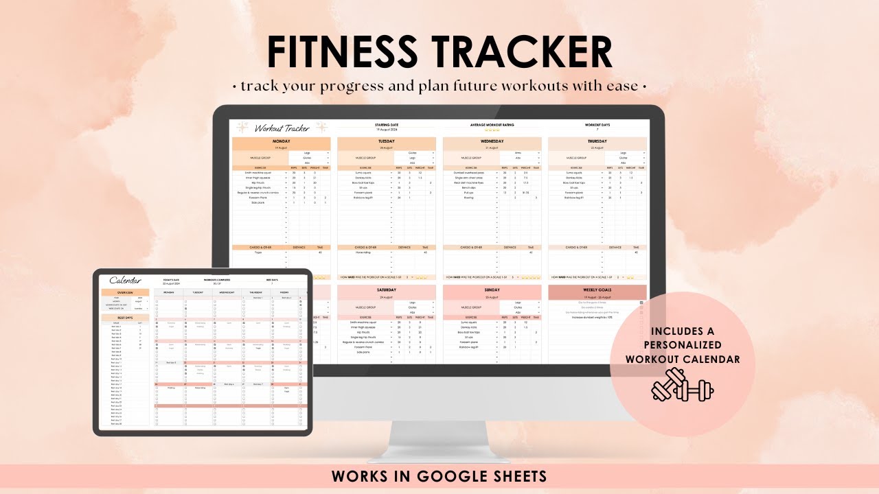 How To Plan And Track Your Workouts - Fitness Tracker Spreadsheet Walkthrough