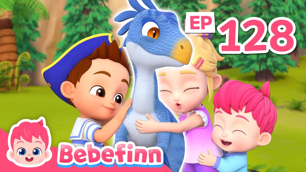 EP128 | Finn's New Dino Friend, Velociraptor | Nursery Rhymes and Kids Songs