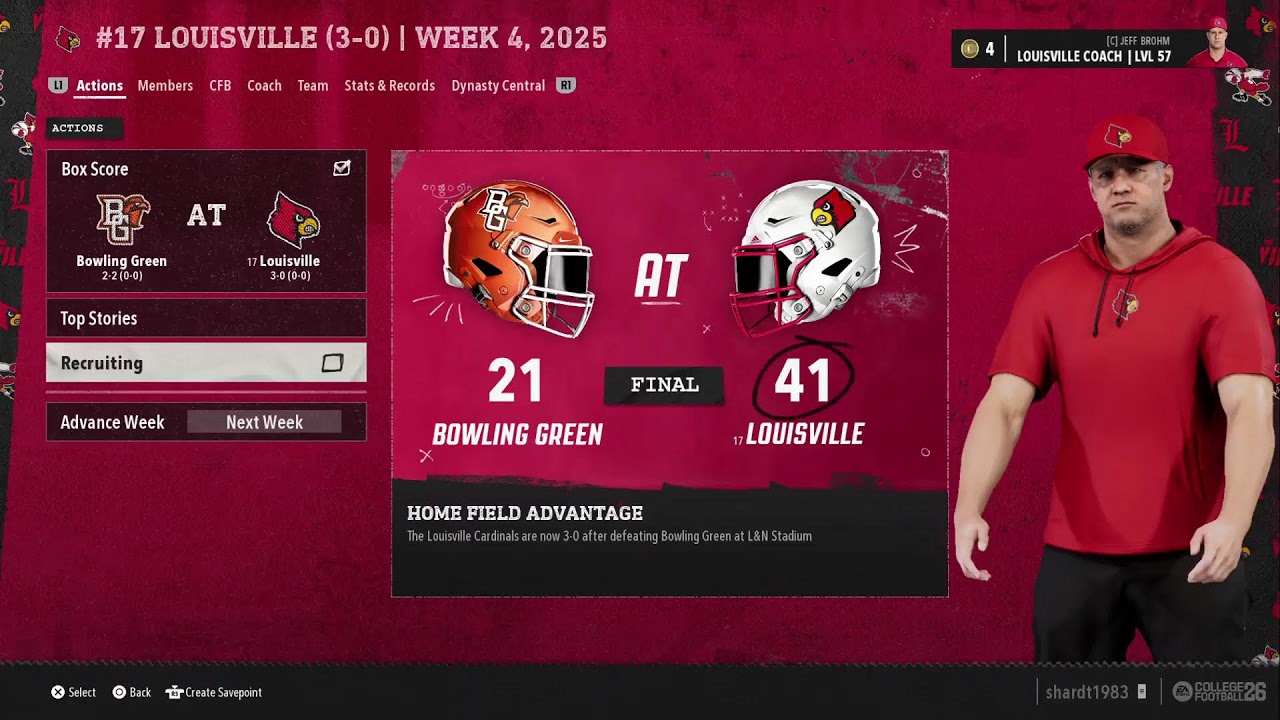 Louisville Heisman Dynasty Week 3 Vs Bowling Green