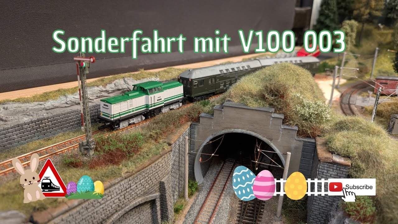 Sonderfahrt mit V100 003 zum Osterfest // Modellbahn Spur TT