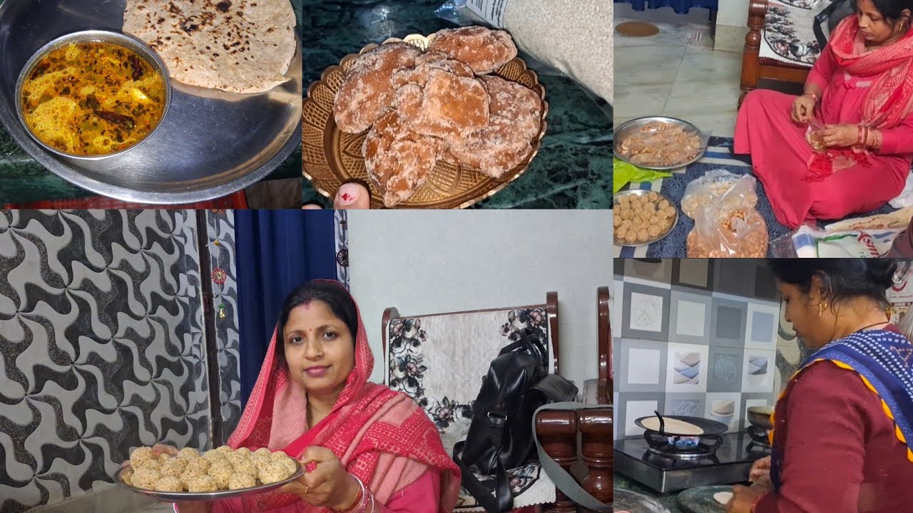 एक दिन पहले से ही करली सकरात की तयारी ❤️🌸जब कुछ समझ मे आया तो बनाई ये राजस्थान की फेमस गटे की सब्जी 