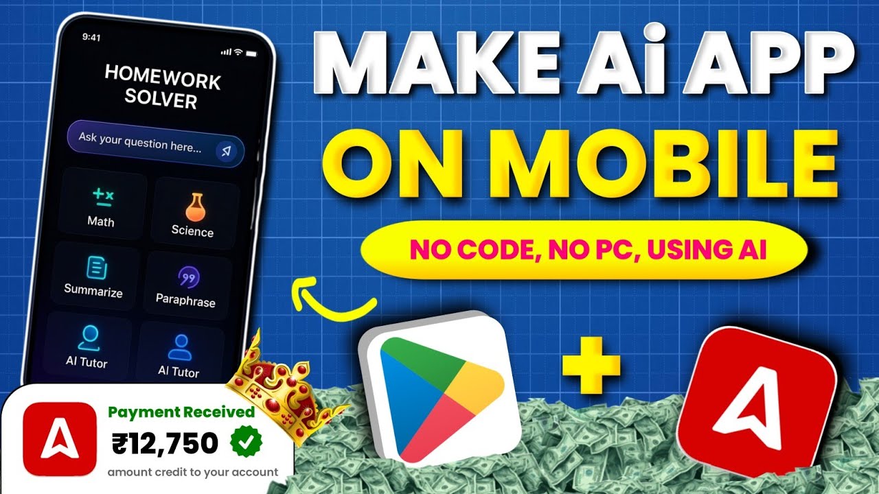 Build Android App on Mobile | AI + No Code Full Guide (Hindi, 2025)