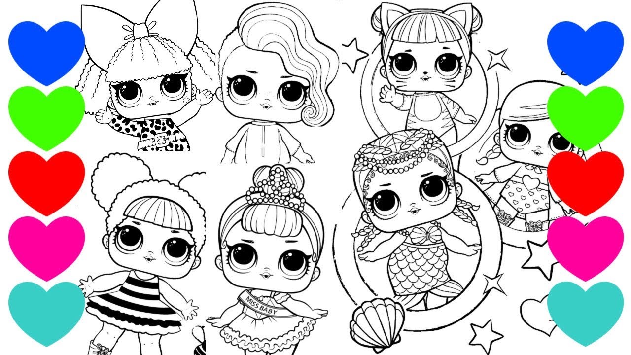 {ESPECIAL} Colorindo Desenhos das Bonecas LOL Surpresa | Pintar Desenho de LOL Surprise