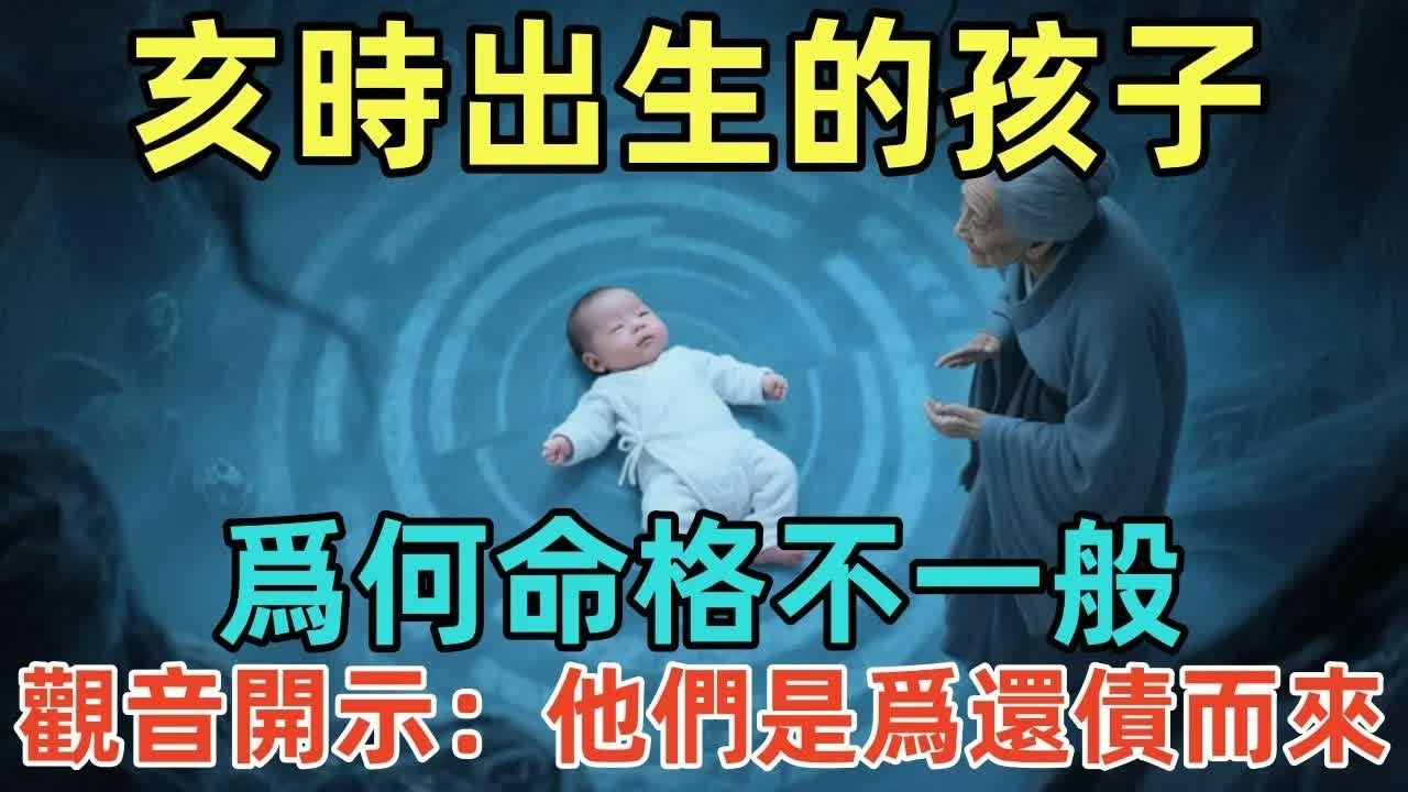 亥時出生的孩子，爲何命格不一般，觀音開示：他們是爲還債而來！#佛淨 #佛學 #佛陀 #佛法 #佛教 #修行