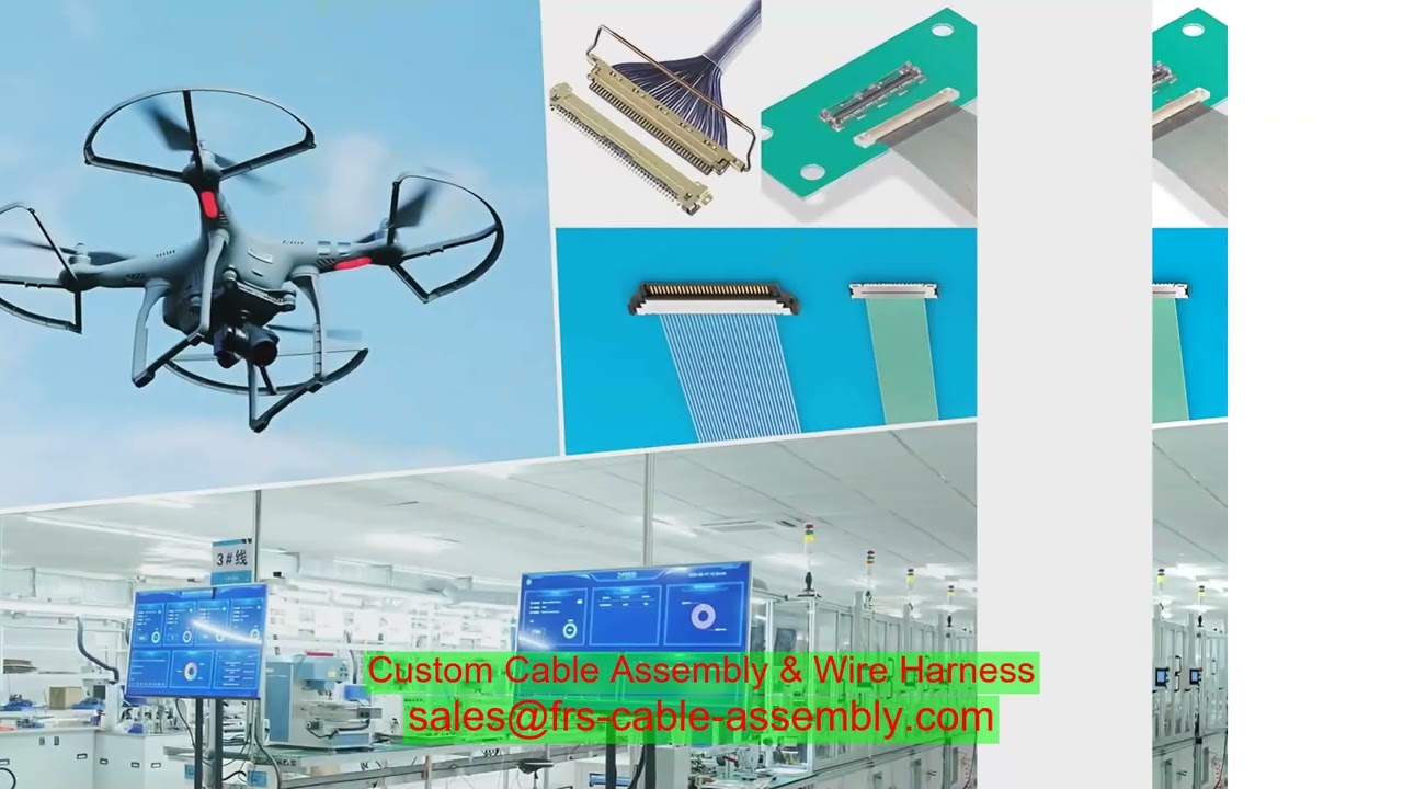High Quality Custom Extension LVDS Cable Ultra Fine Coaxial Assemblies china wire harness factory