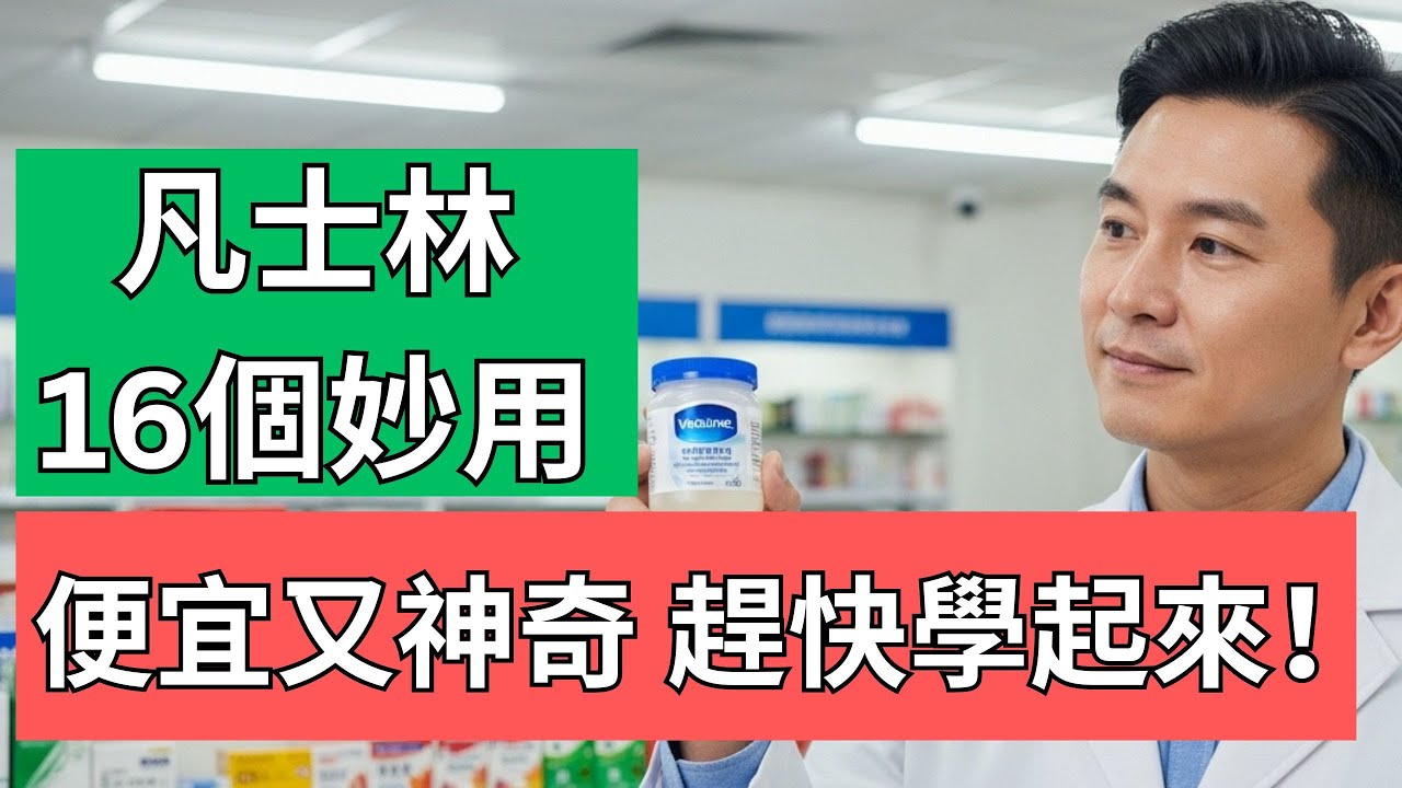 凡士林16種用途大公開＋4大禁忌，皮膚乾燥超強冬季保濕方法，連香港明星都推薦! #凡士林 #除皺紋 #保濕 #生活智慧 #人生智慧 #抗老 #皮膚保養 #老年生活