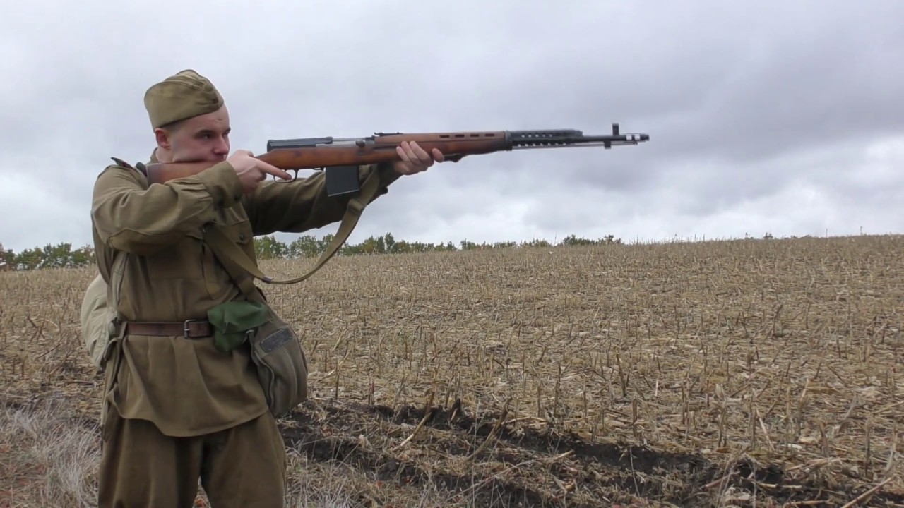 Подготовка к стрельбе из АВТ-40 / Test blanc firing AVT-40