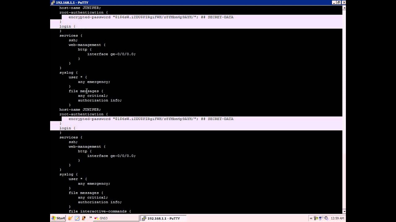 Juniper JUNOS Configuration Basics Lab 1 Part 1 Full Version