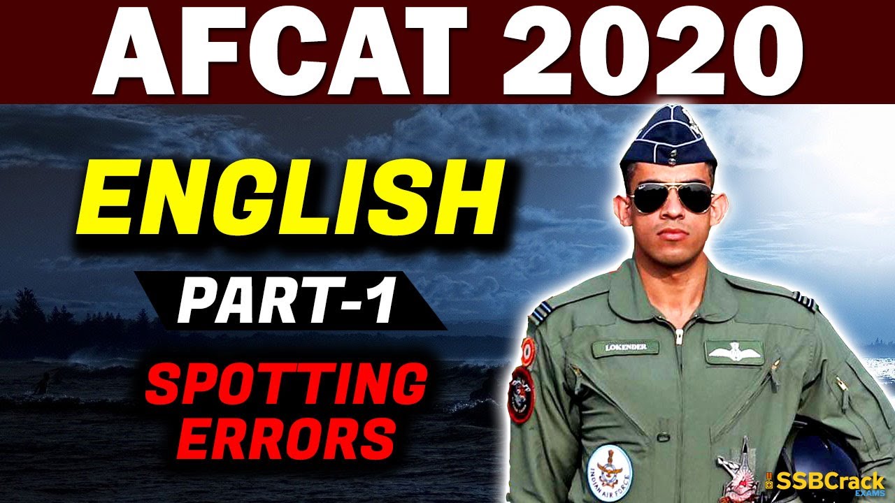 English Spotting of Errors | AFCAT 2020 - Part 1