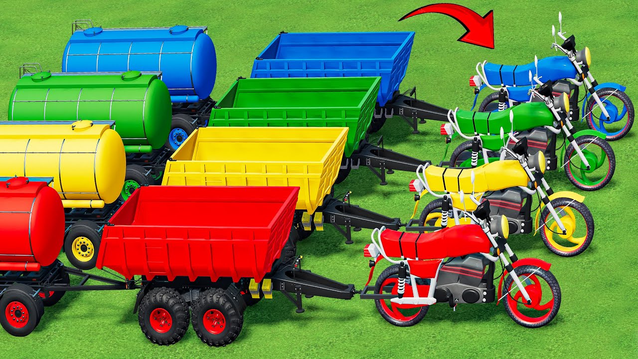 TRANSPORTING BIG Honda MOTORS and WOOD CHIPS & TANKER TO SELL POINT! Farming Simulator 22