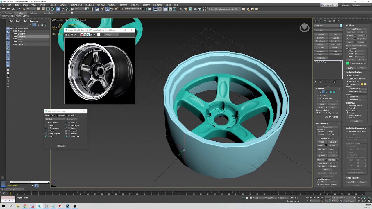 VOLK 21C Timelapse | 3DSMAX | Mamiya Motors