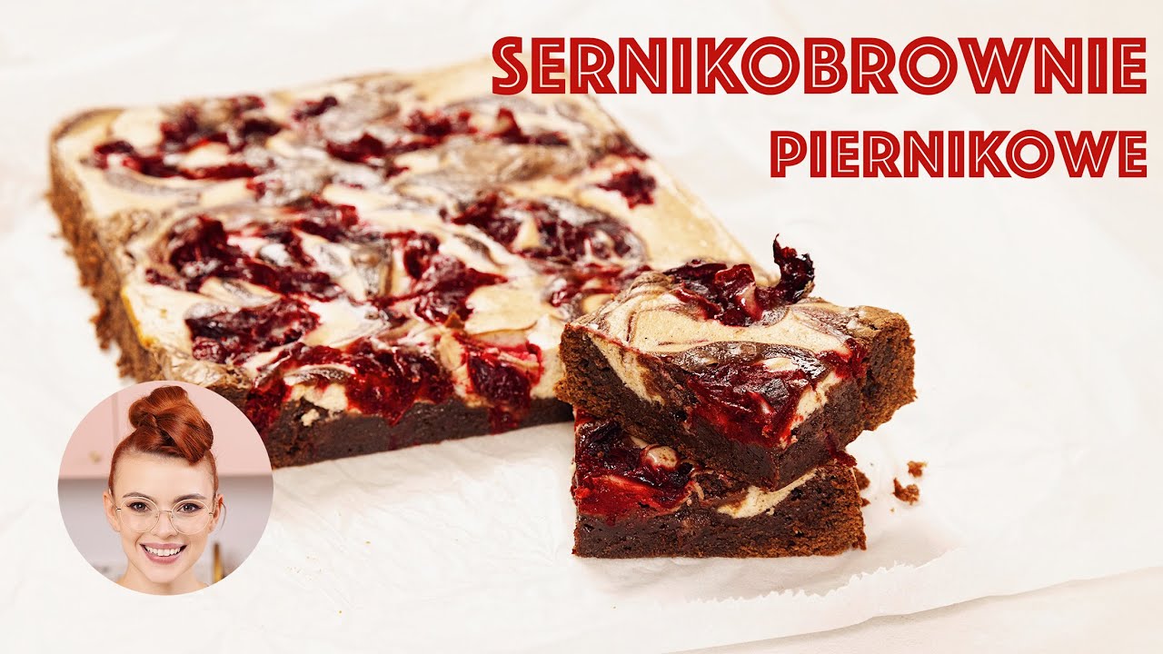 Wilgotne SERNIKOBROWNIE piernikowe z żurawiną! | SUGARLADY