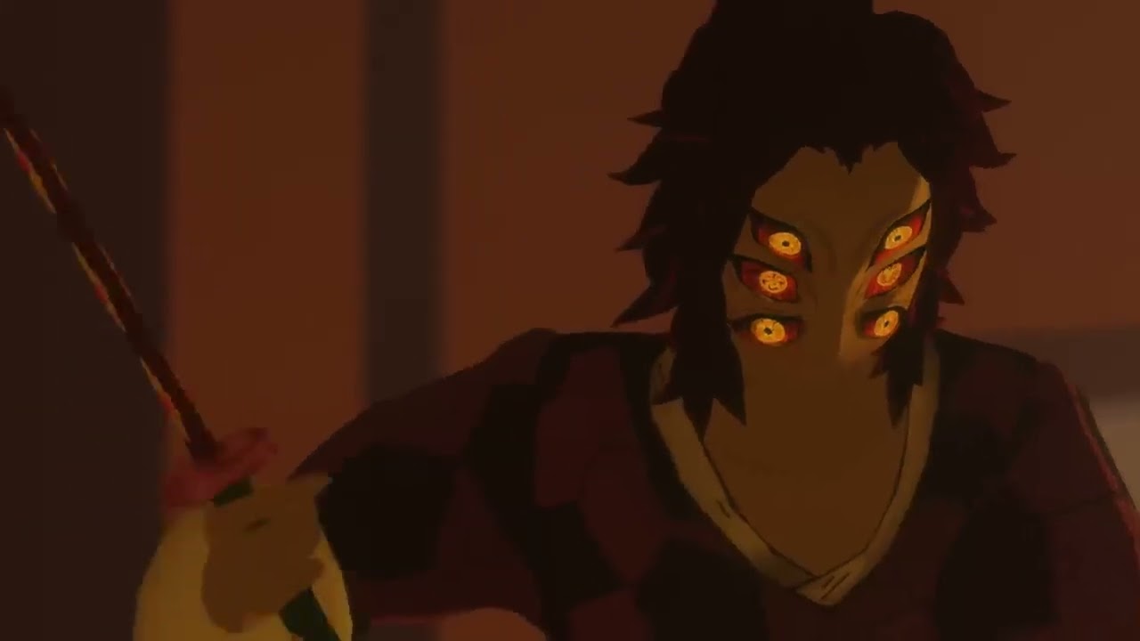 Kukushibo vs senmai‚ genya‚ gyomi ‚and muchir [Full fight] fan animation 