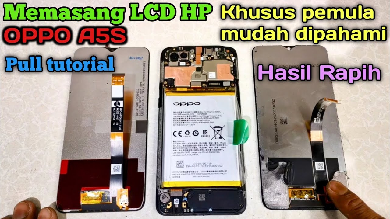 memasang LCD HP OPPO A5S khusus pemula hasil rapih
