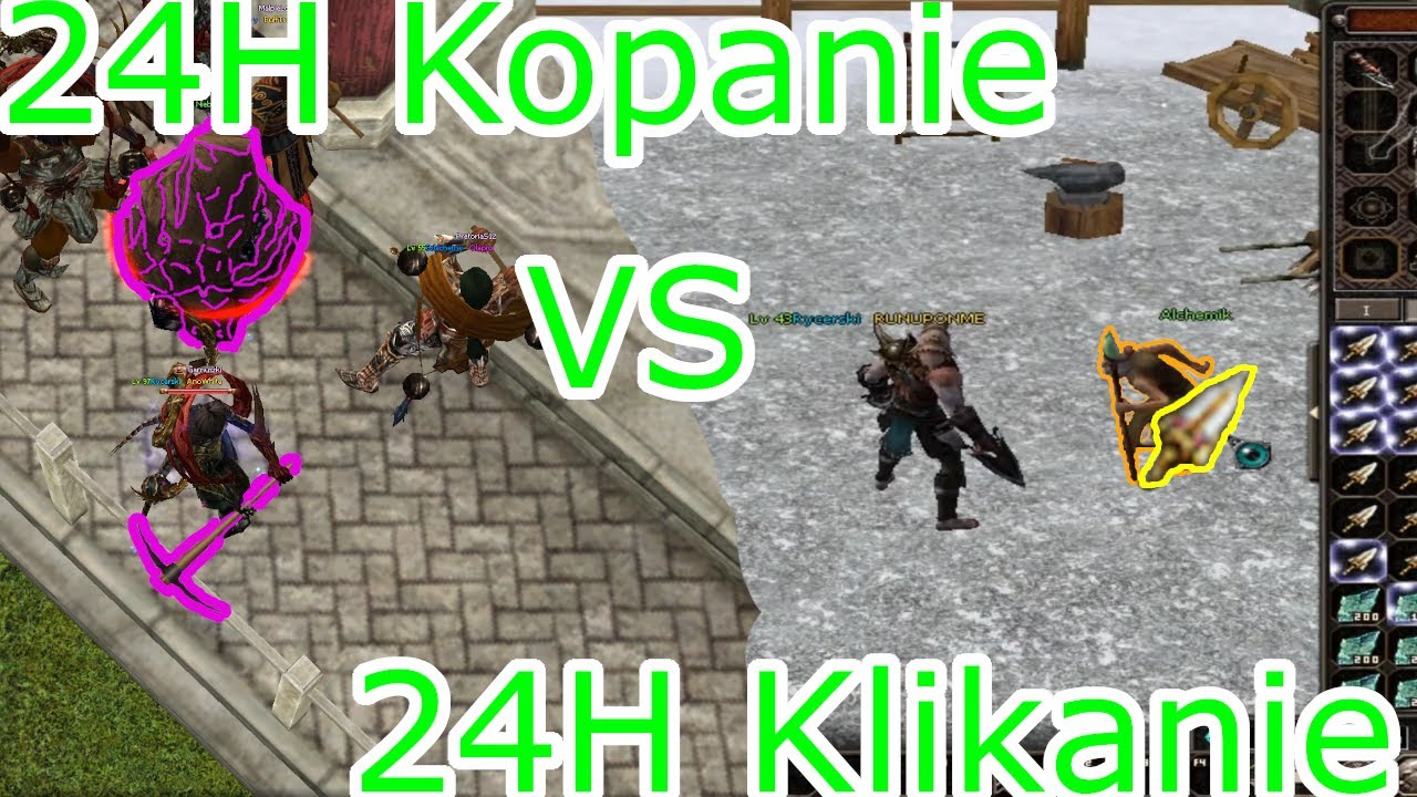 Metin2 PL - 24h Kopanie Rud vs 24h Klikanie Odłamków