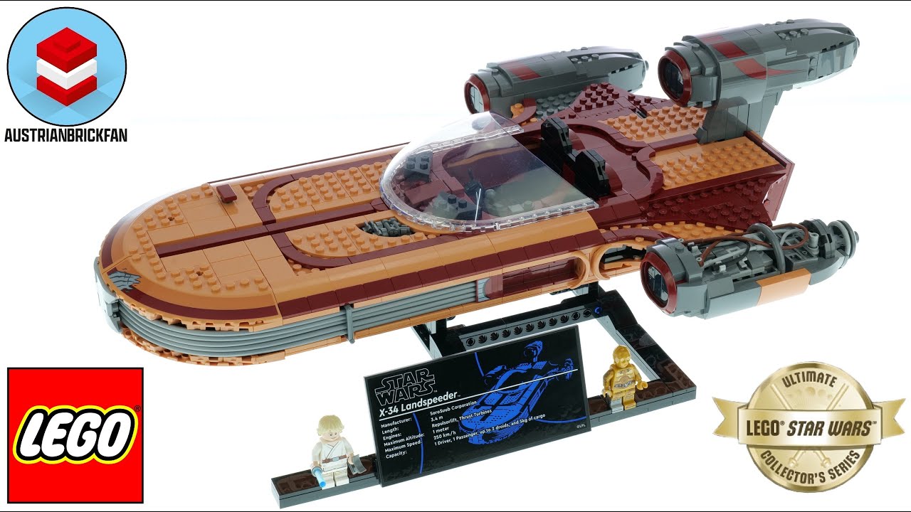 LEGO Star Wars 75341 UCS Luke Skywalker’s Landspeeder - LEGO Speed Build Review