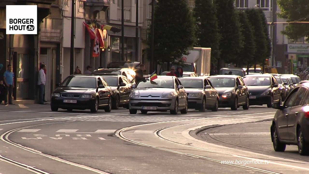 Turnhoutsebaan in Borgerhout viert Belgische overwinning WK