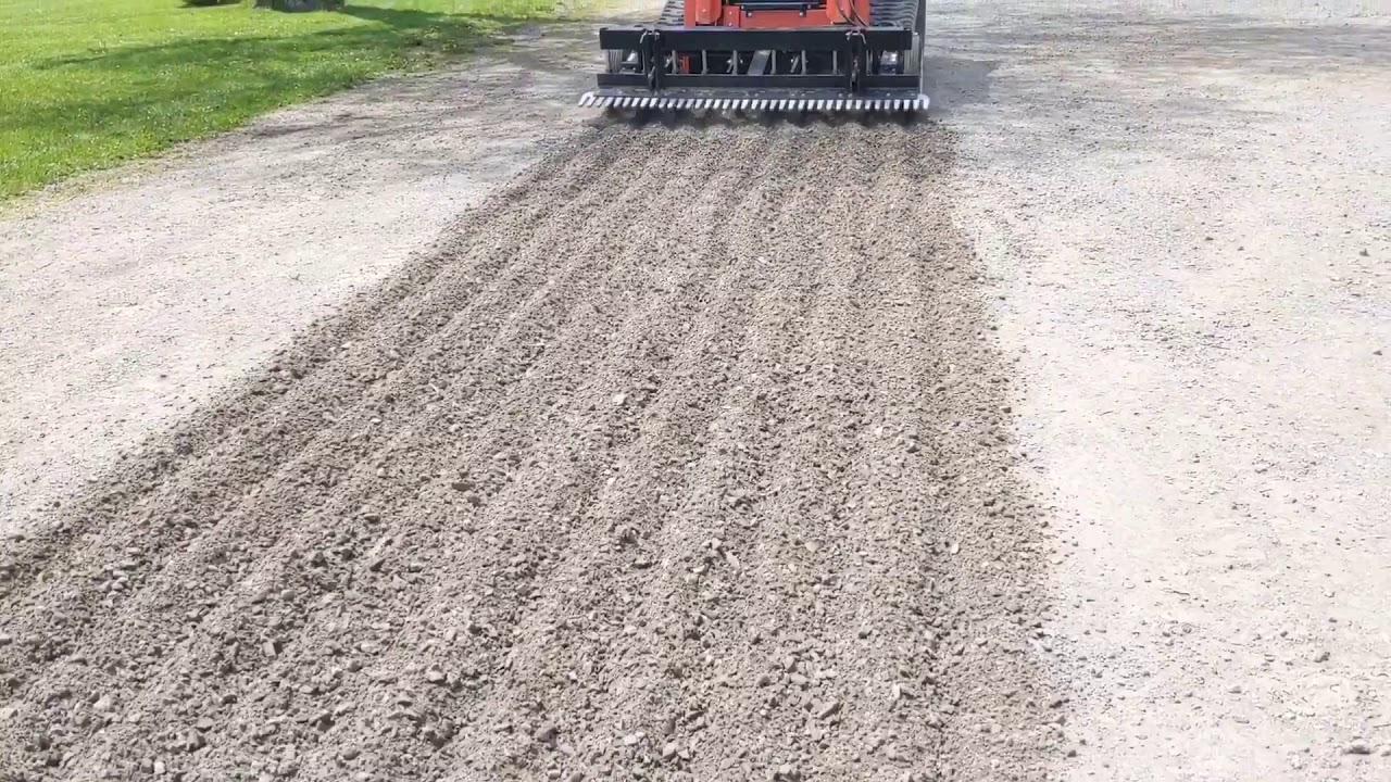 Gravel driveway repair with the SR3 ABI attachment