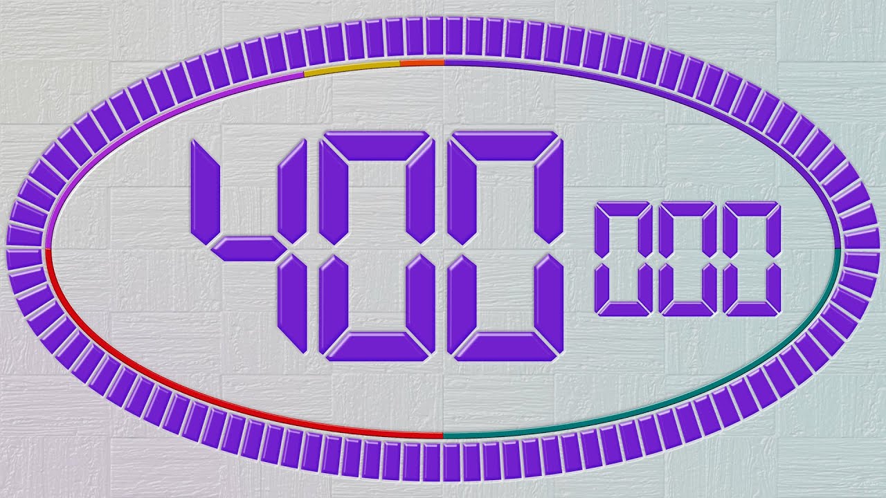 400 Second Timer With Ticking Sound & Alarm at The End | Numbers 400 to 0 Countdown | Cool Timer