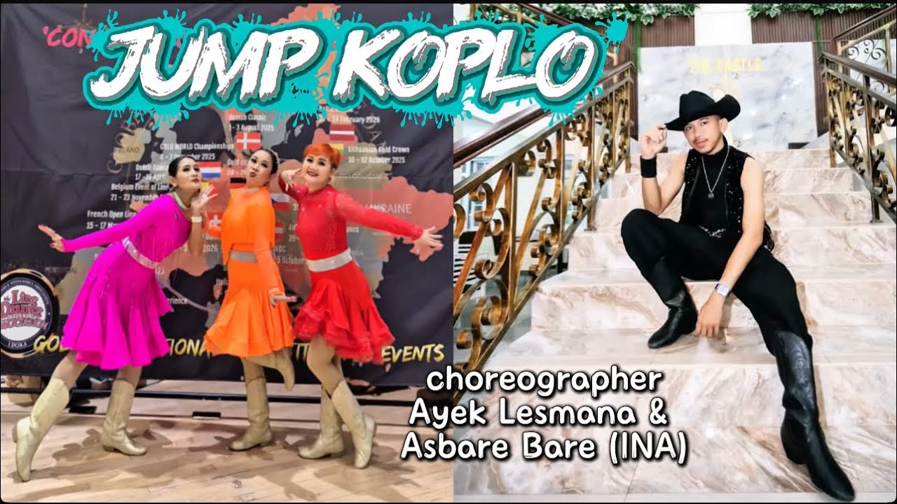 JUMP KOPLO Linedance choreographer Ayek Lesmana & Asbare Bare (INA) demo by Shanty Dimas dkk