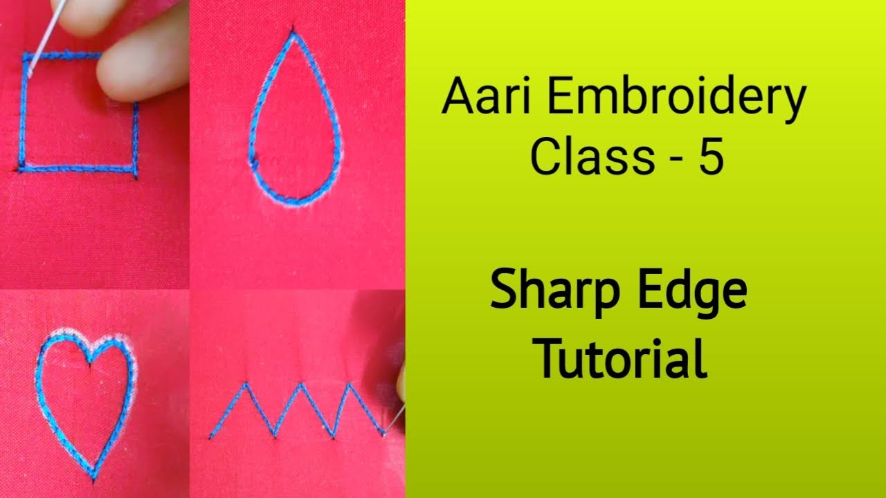 Aari Embroidery Class 5 ||  How to stitch sharp edge perfectly in tamil || Aari Beginners class