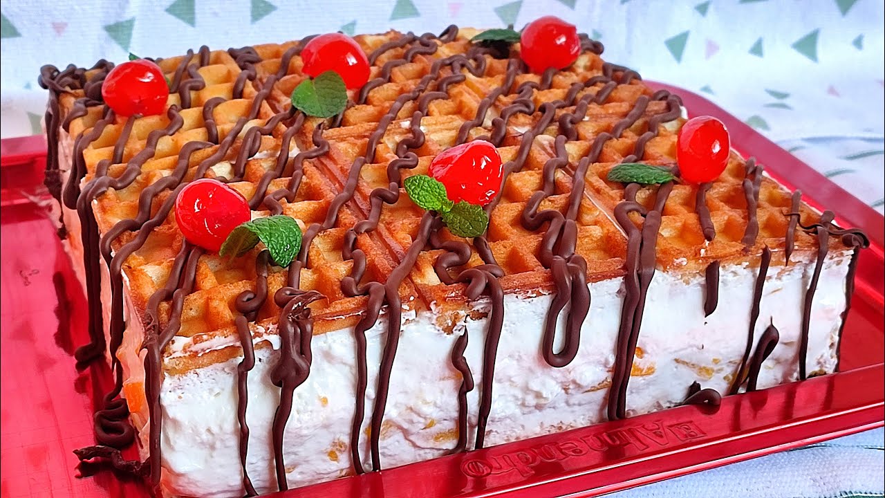 🧇🍑 QUERRÁS HACER ESTA TARTA DE GOFRES PARA EL PRÓXIMO CUMPLEAÑOS 🤤💯| El Dulce Paladar