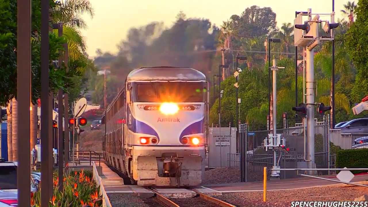 HD HIGH SPEED!!! Amtrak Trains in Encinitas, CA (November 9th, 2013) + 3 BONUS SHOTS !!!