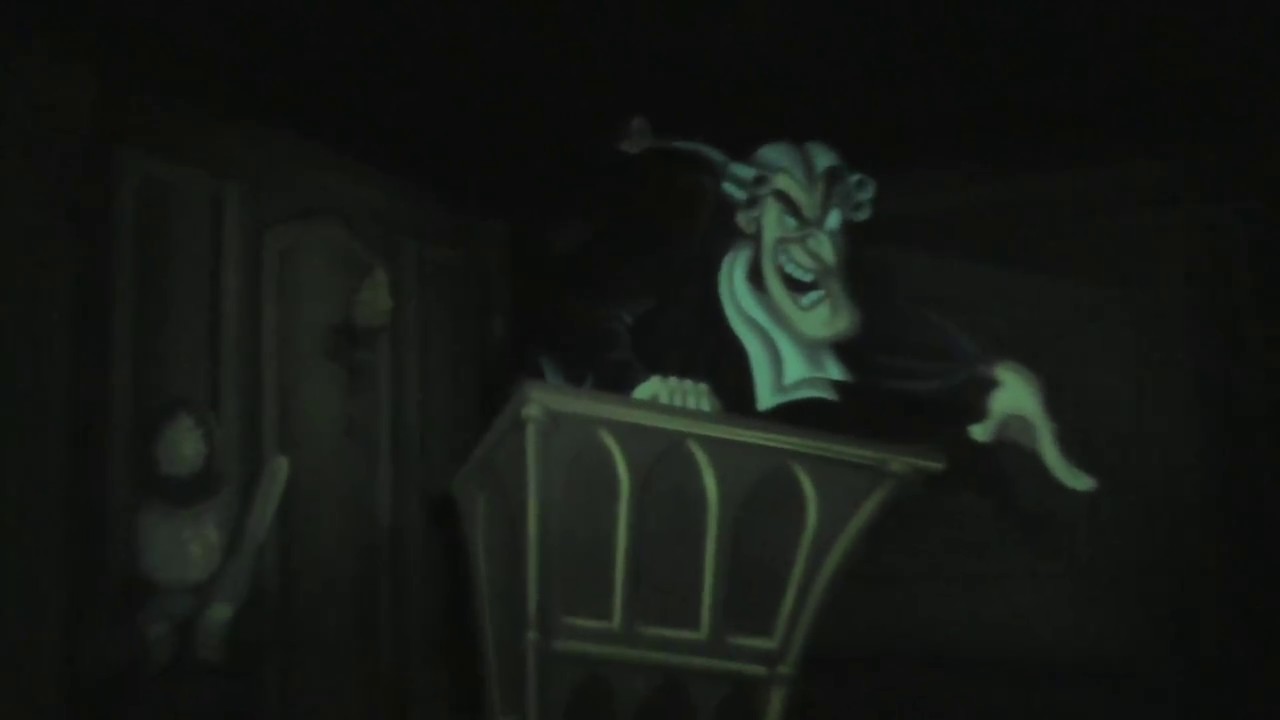 Mr. Toad's Wild Ride Attraction in NIght Vision Onboard POV at Disneyland Theme Park California