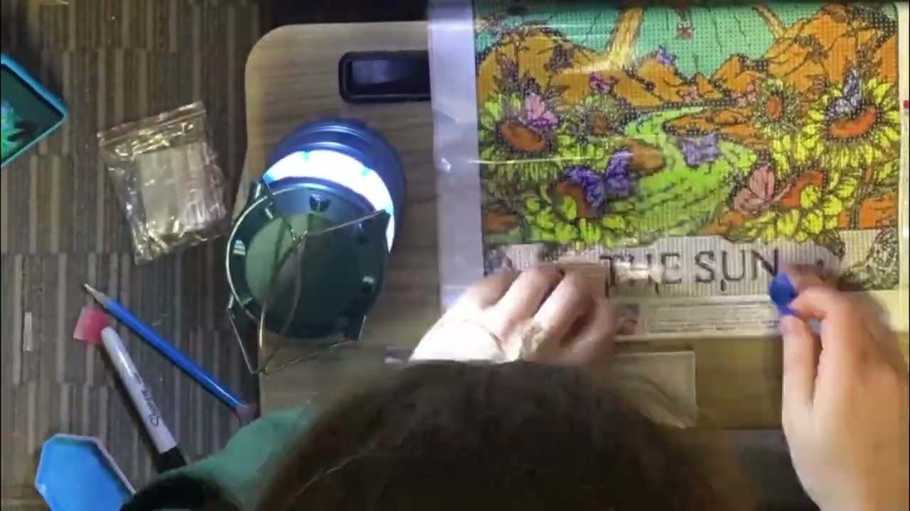 Rambling ASMR over a diamond painting