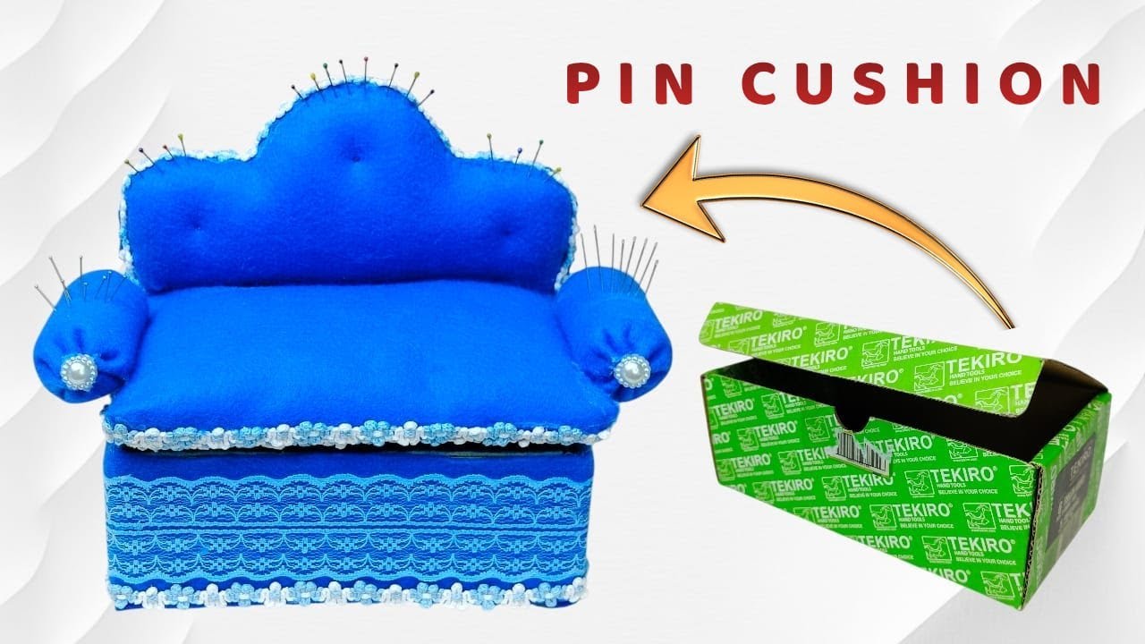 Enggak Nyangka! Box Bekas Jadi Sofa tempat Jarum Multifungsi 😱♻️ | DIY Jahit