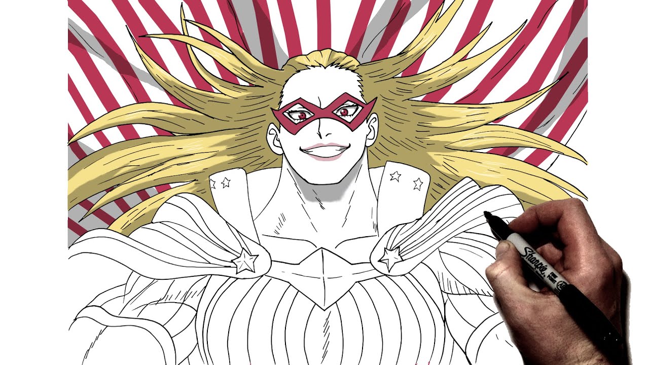 How To Draw Star an Stripe | Step By Step | My Hero Academia
