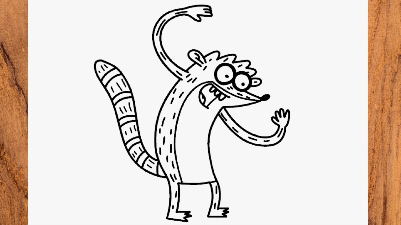 How to draw Rigby from Regular Show