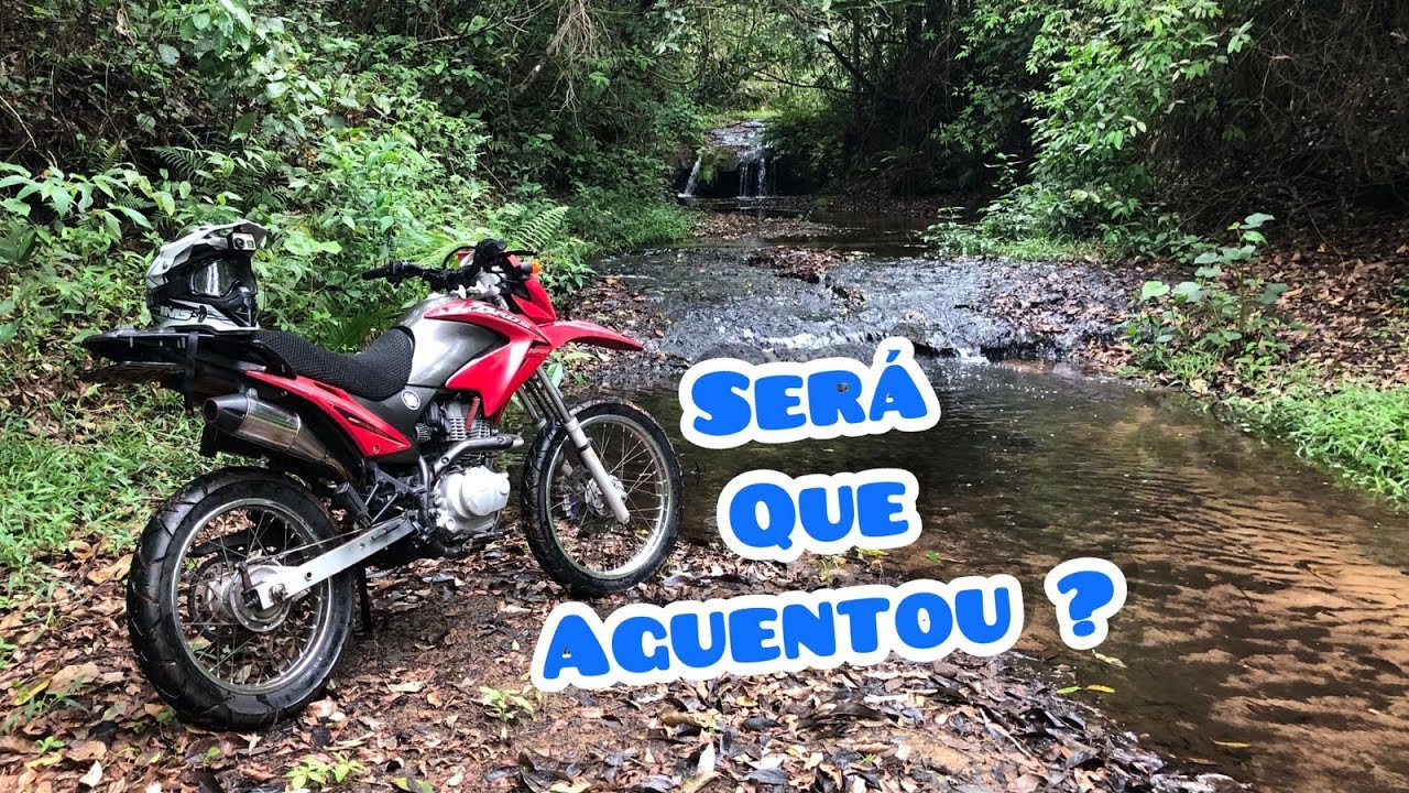 TRILHA COM A BROS 150 & ENTREI ATE NA CACHOEIRA