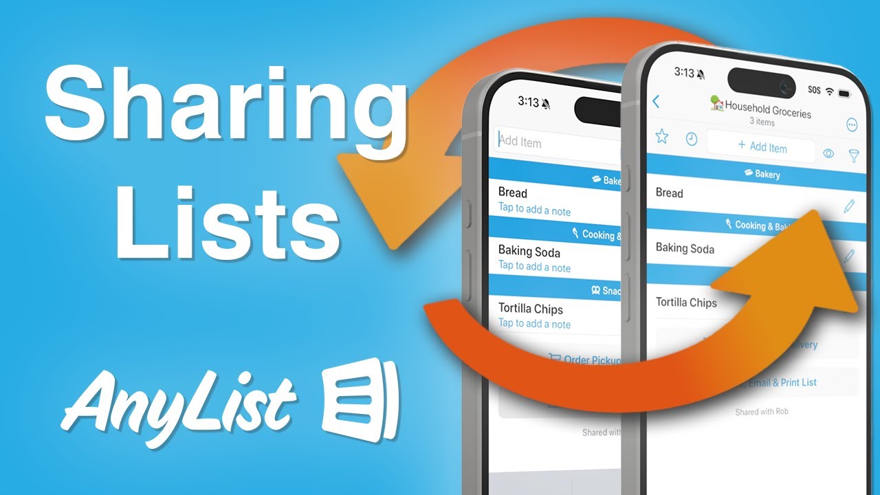 Sharing Shopping Lists with AnyList