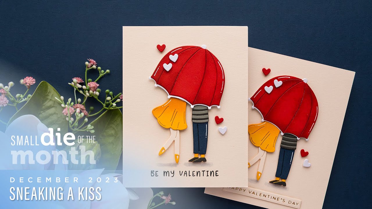Spellbinders December 2023 Small Die of the Month – Sneaking a Kiss