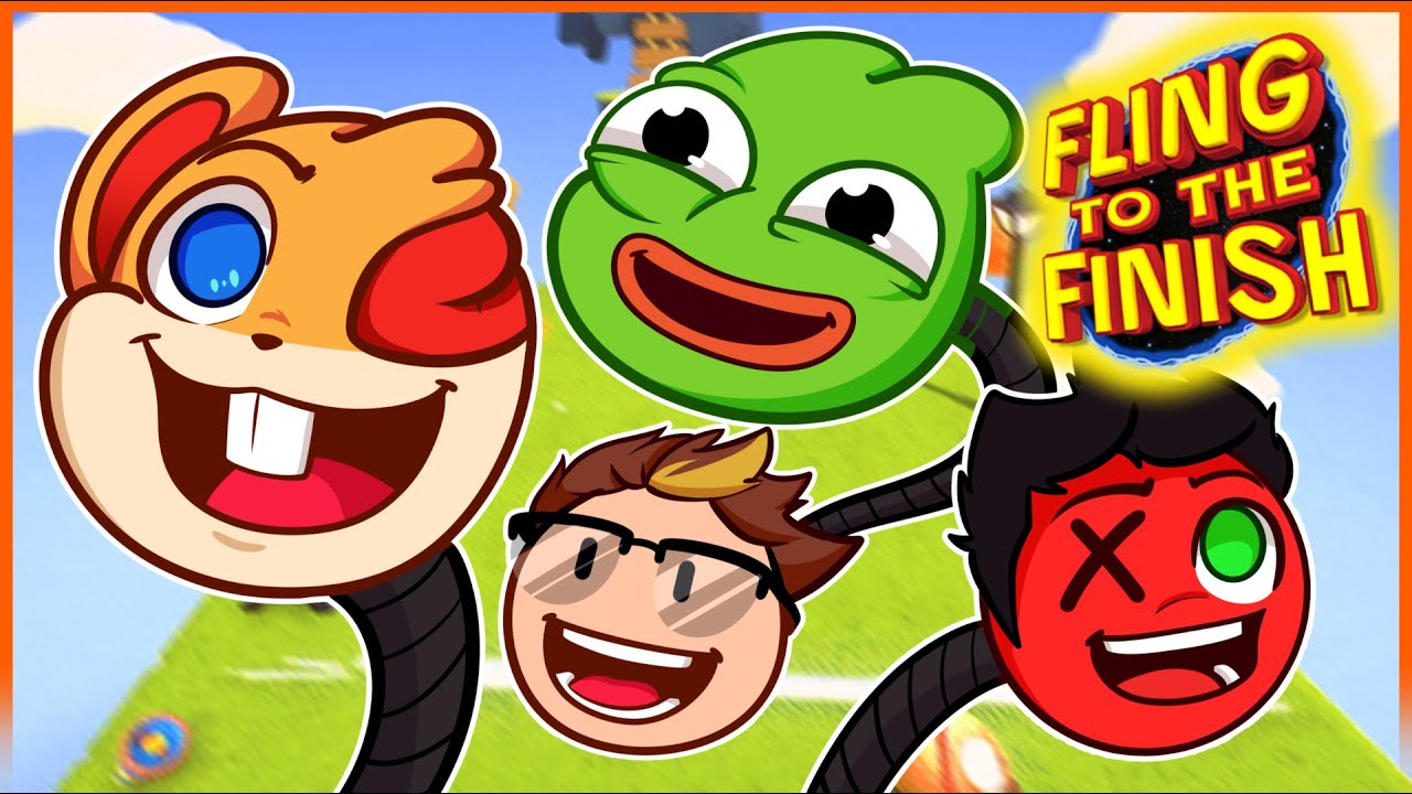 1 HOUR OF FLICKING AND FLINGING MY FRIENDS!!! [FLING YOUR FRIENDS] w/Cartoonz, Jihi, Kyle
