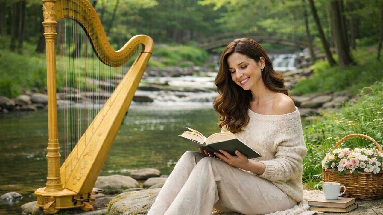 Beautiful Harp Music for Studying 😌 Relaxing Background Music for Focus & Work
