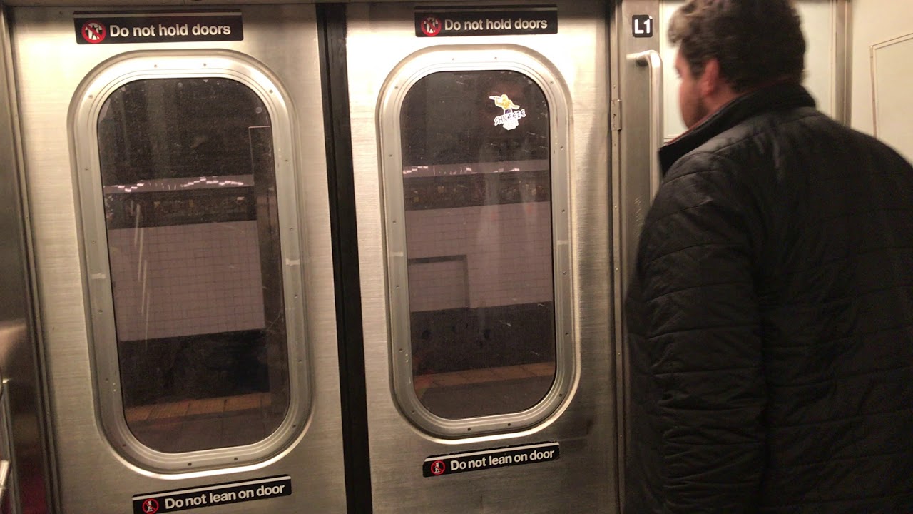 Riding on a R143 L train from Broadway Junction to 14 street Union Square