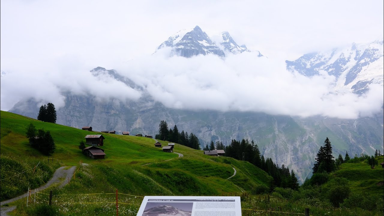 The Northface trail, Mürren, Switzerland 4K - Our First time Trail