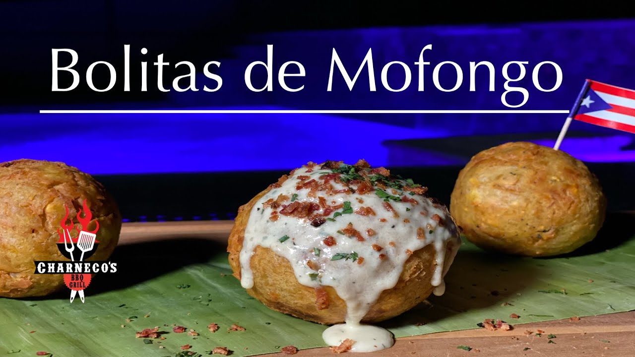 Bolitas de Mofongo rellenas de Pernil con salsa de ajo y Bacon EP#211 #mofongo #criollo #pernil