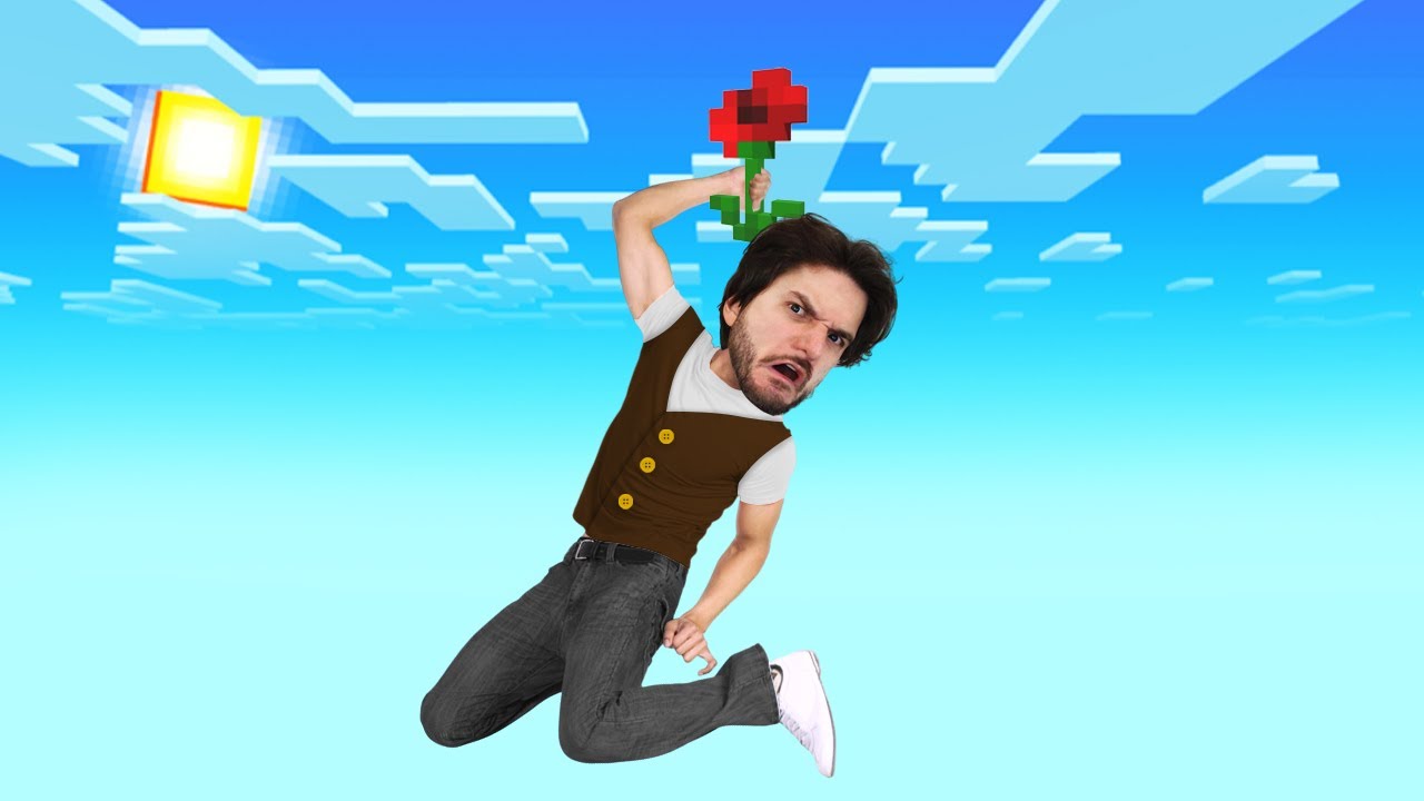 SOBREVIVENDO NO MINECRAFT COM APENAS... UMA FLOR???