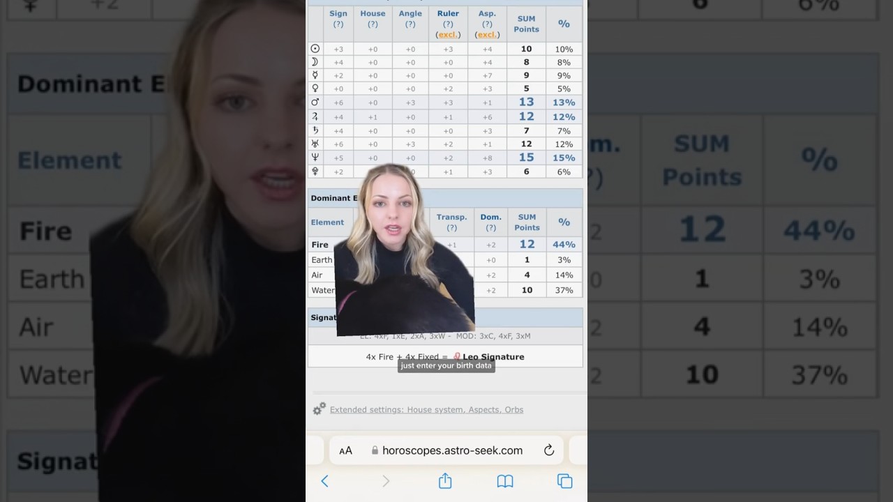 the BEST (free) tool ever to find your dominant planet/element..Full Video on Tiktok: tarynleighbond