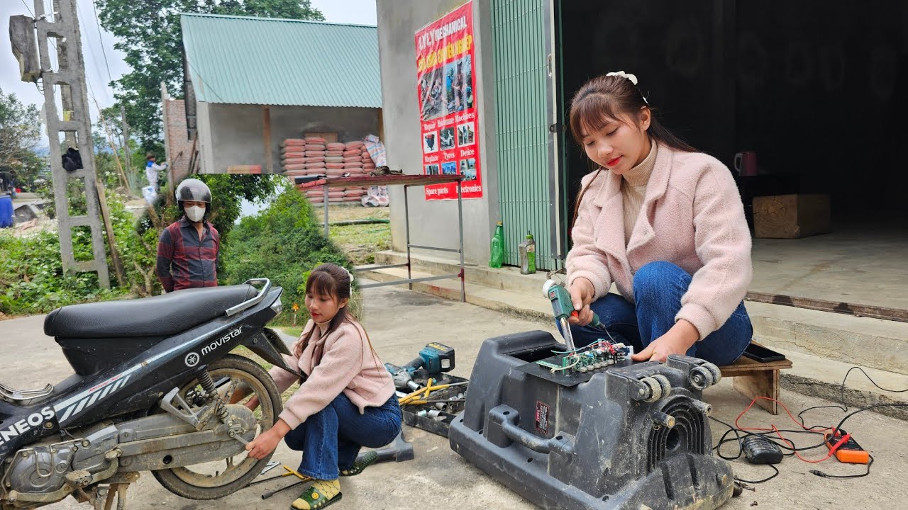 This talented girl specializes in repairing portable speakers and karaoke speakers.