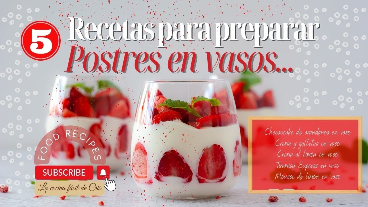 5 postres en vaso, bellos, divinos y muy fáciles, cheesecake, tiramisú, cremas, mousse, imperdibles!