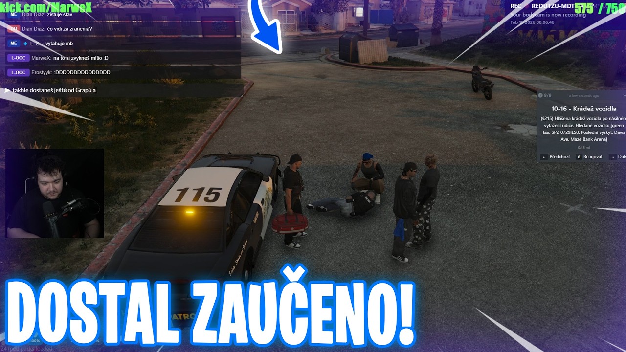 NOV&Aacute;ČEK DOSTAL BASEBALLKOU V HOODU 😳 | COMMUNITY RP