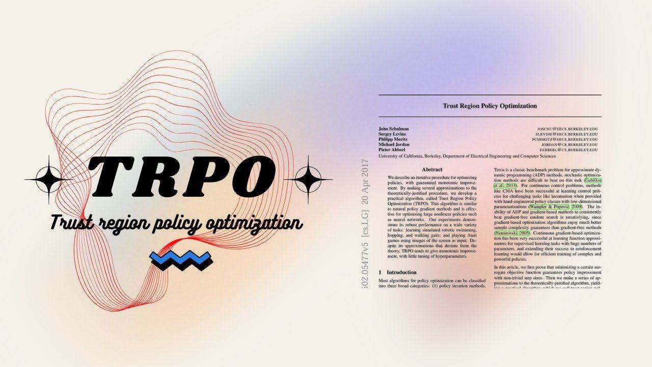 TRPO - Trust Region Policy Optimization | a breakthrough in RL paper explained.