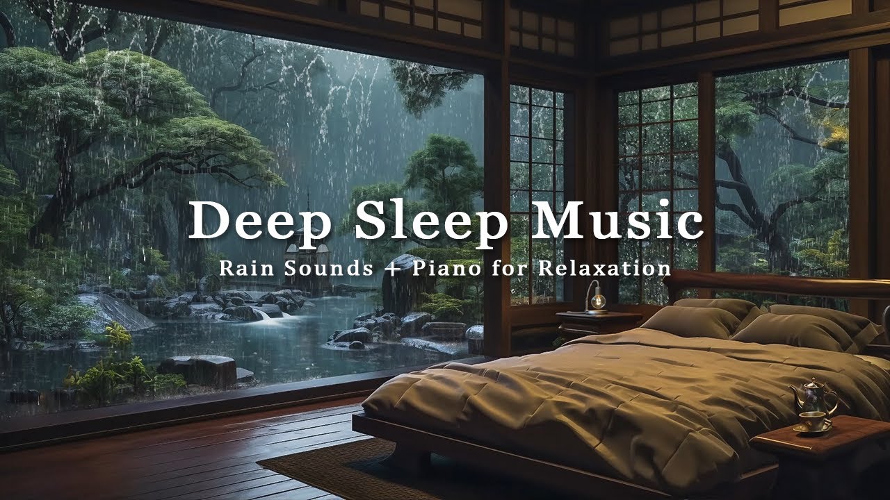 FALL INTO SLEEP INSTANTLY - Relaxing Piano Music & Rain Sounds for Sleep + Insomnia, Stress Relief