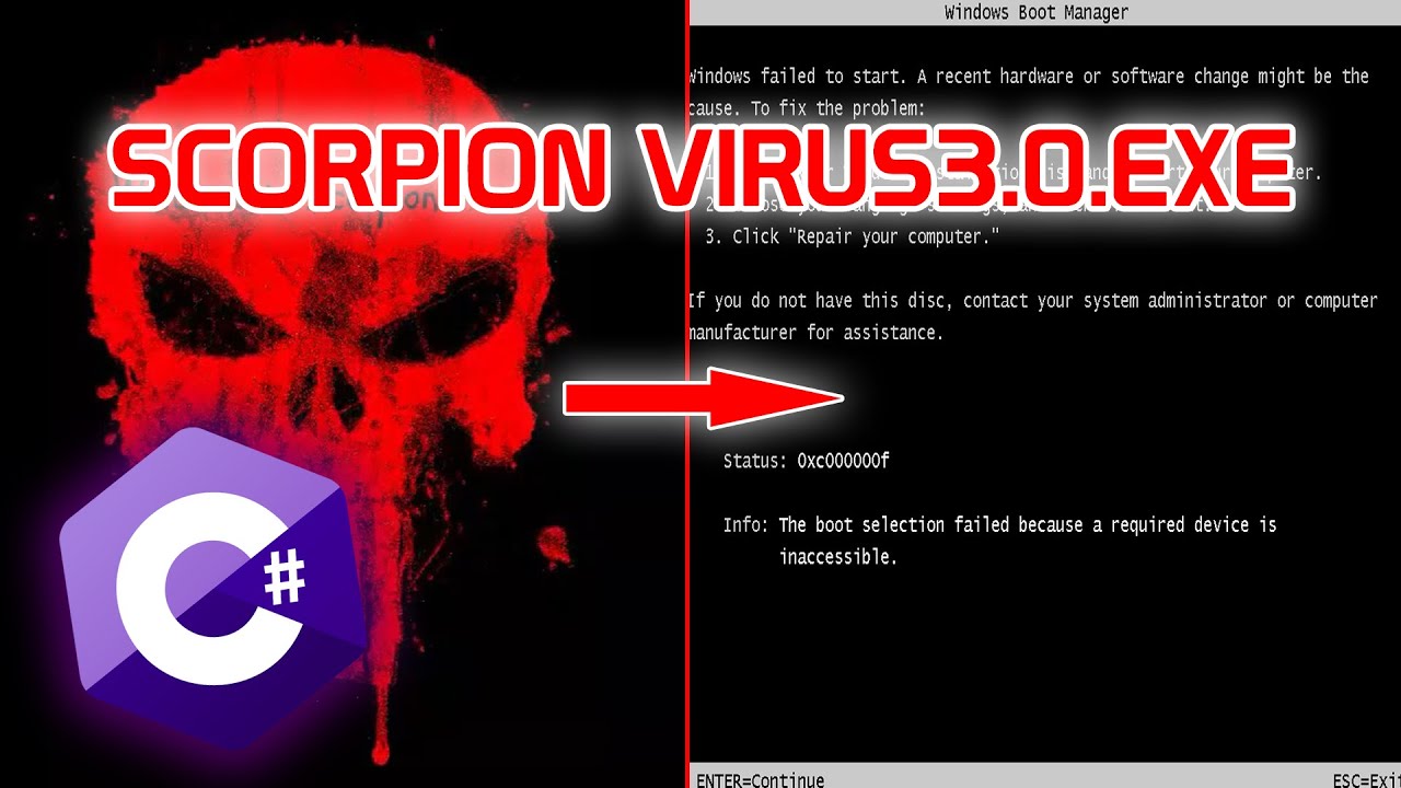 [TUTORIAL] HOW TO CREATE SCORPION VIRUS 3.0, BUT MORE DESTRUCTIVE (C#)!😱💀
