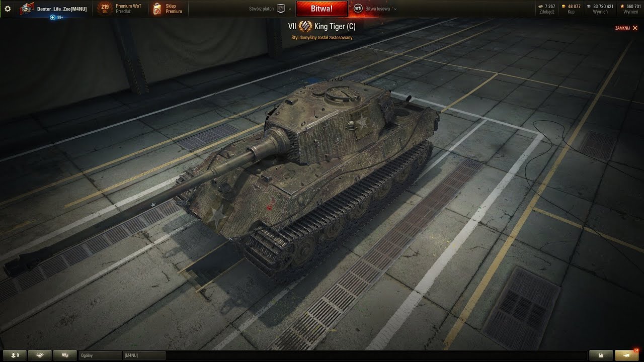 World of Tanks - Styl 3D - King Tiger (Captured) - Zdobyczny King Tiger